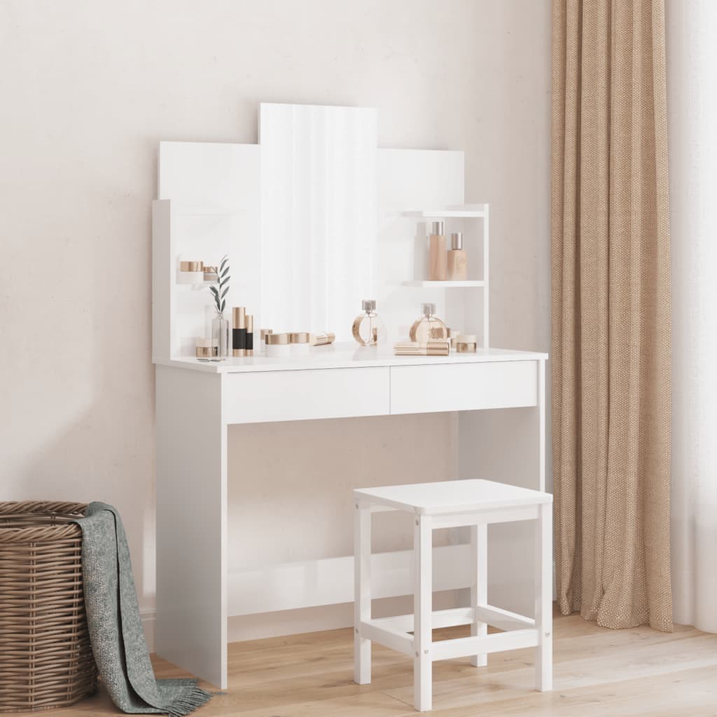 Dressing Table With Mirror 96X39X142 Cm